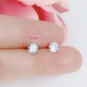 CZ Diamonds Stud Earrings- 5mm ECZ001 SS081